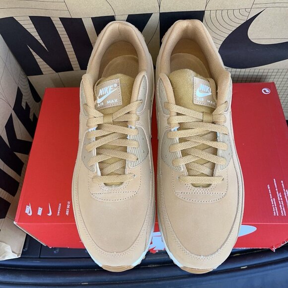 Nike Air Max 90 Premium 'Flax Sail' Wheat HJ3153-200 Men's Size 10 - Picture 3 of 6